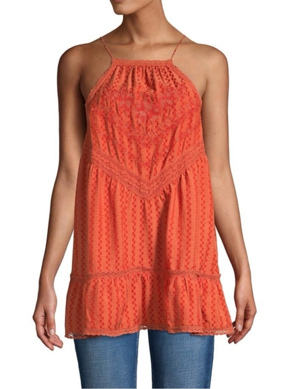 Free People Elisa Tunic in Paprika Size L
